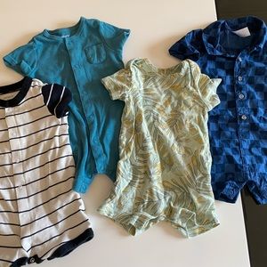 6 mo Carter’s boy rompers (bundle)